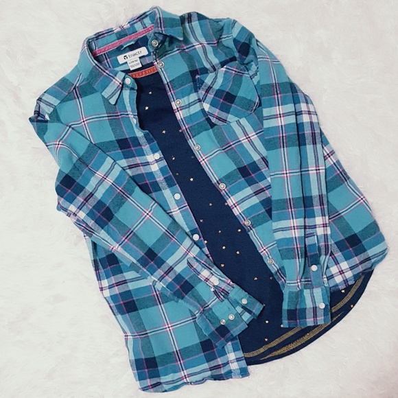 Tractr Other - Tractr Two Piece Layering Shirt Set Stars Size L